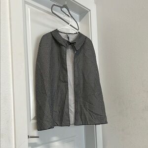 Black and White Houndstooth Cape costume